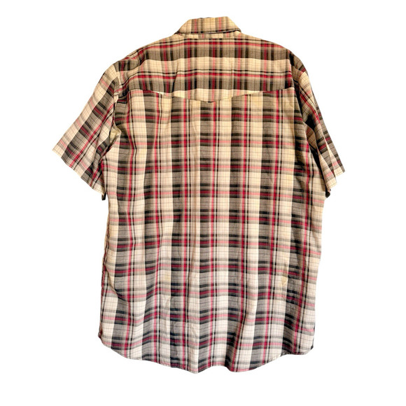 Vintage Ash Creek Trading Sz M Plaid Pearl Snap Shirt Western Work Wear - Picture 10 of 10